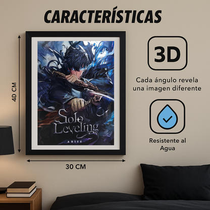 Póster 3D Solo Leveling: Sung Jin-Woo